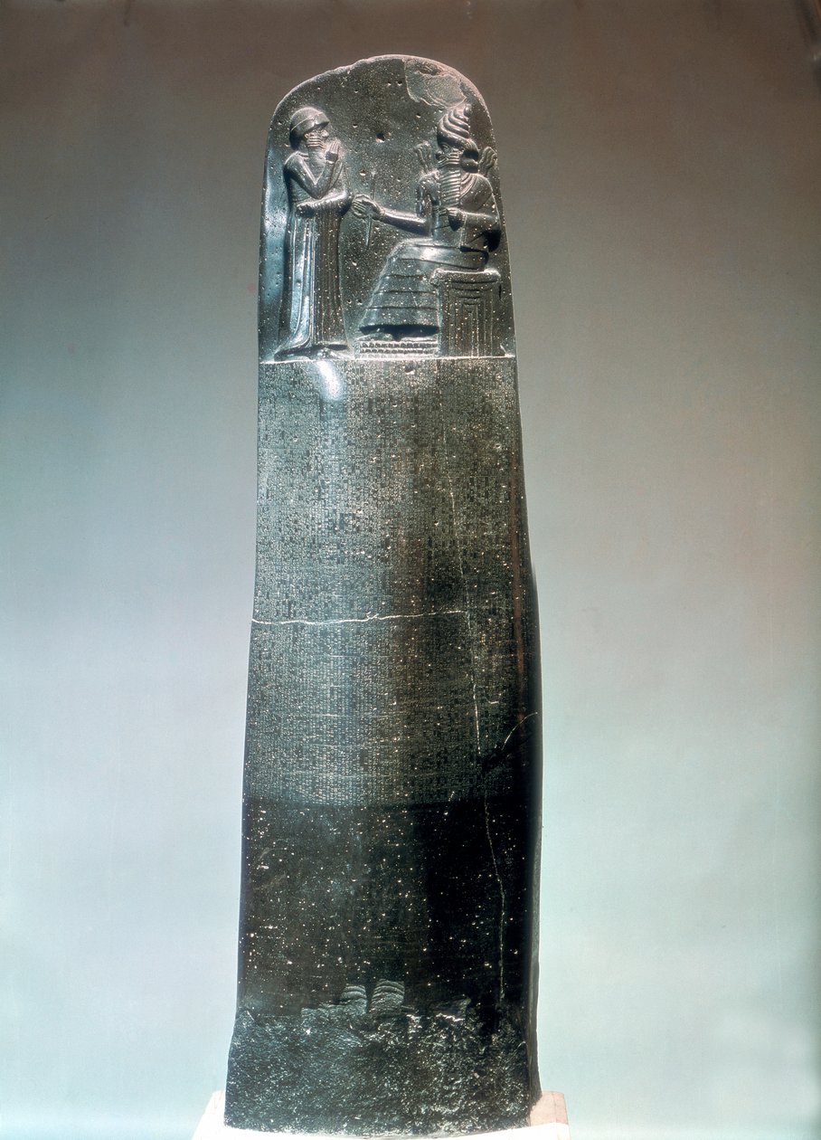 MÖ 18. yy, Hammurabi yasaları ile yazılmış Diyorit stel by Unbekannt
