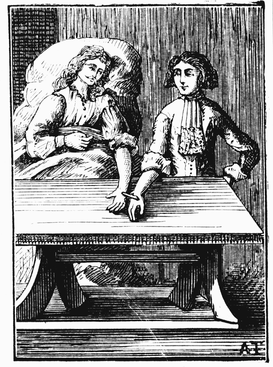 Bilekte gerçekleştirilen doğrudan kişiden kişiye kan nakli, 1679 by Unbekannt