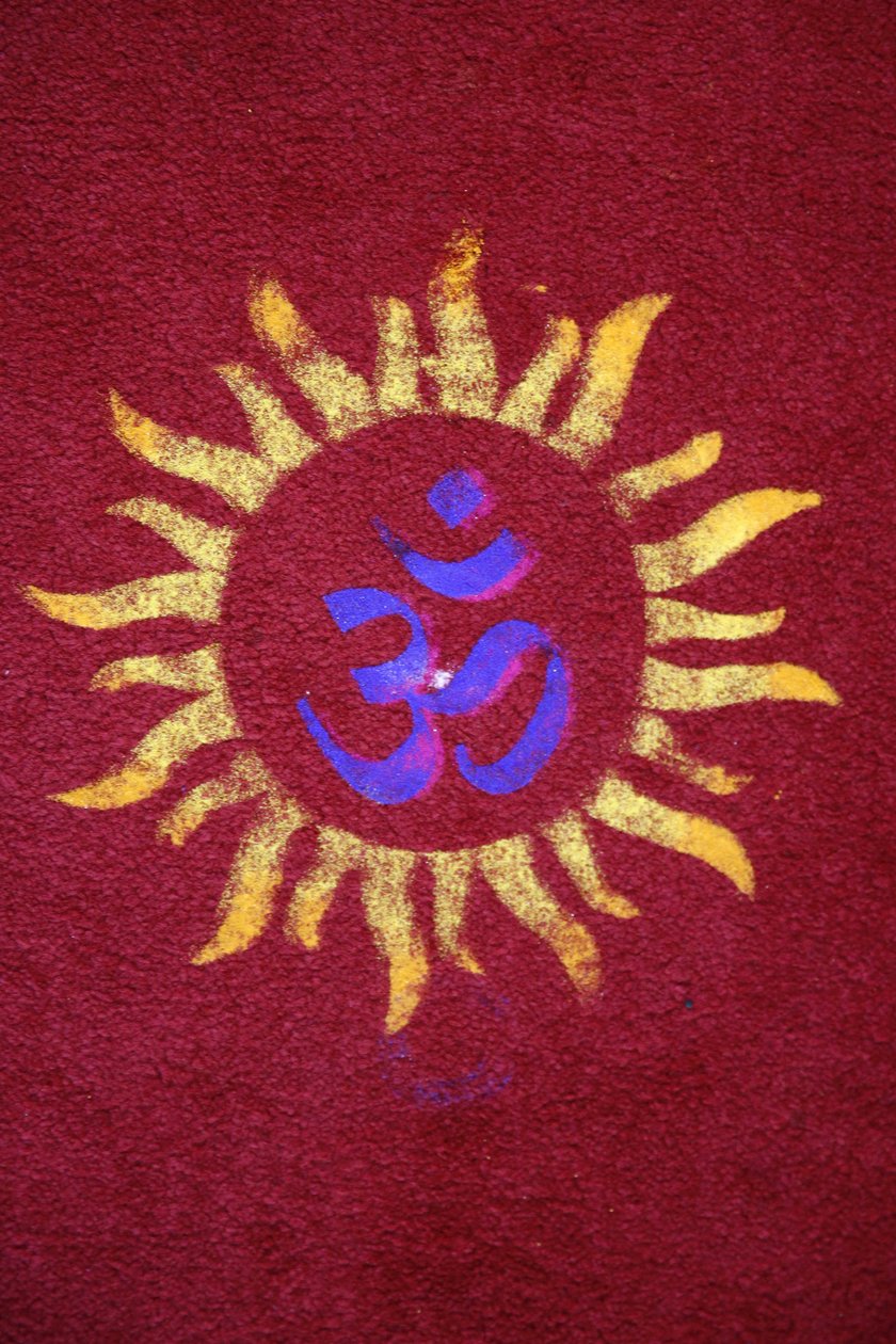 Diwali rangoli Shirdi Sai Baba tapınağında, Leicester. Birleşik Krallık by Unbekannt