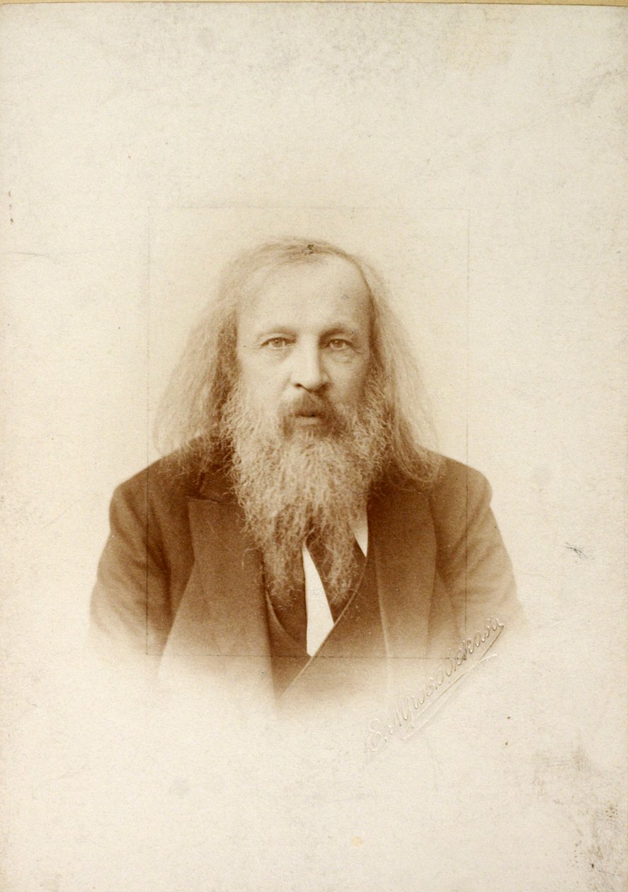 Dmitri Mendeleev, Rus kimyager, c1890-c1907 by Unbekannt