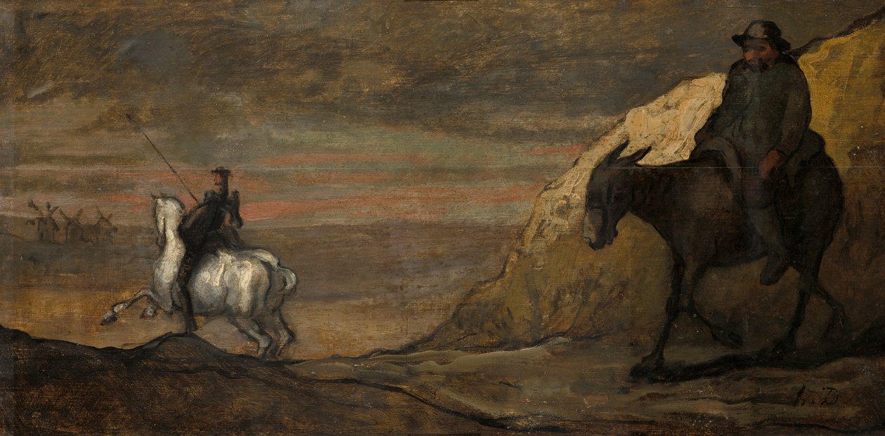 Don Kişot ve Yel Değirmenleri, c. 1850. by Unbekannt
