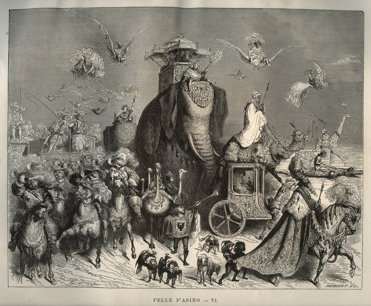 Eşek derisi: carossus ve gelin korteji. Charles Perrault