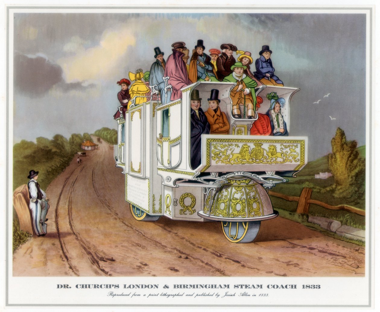 Dr Churchs Londra ve Birmingham Buharlı Koç, 1833 by Unbekannt