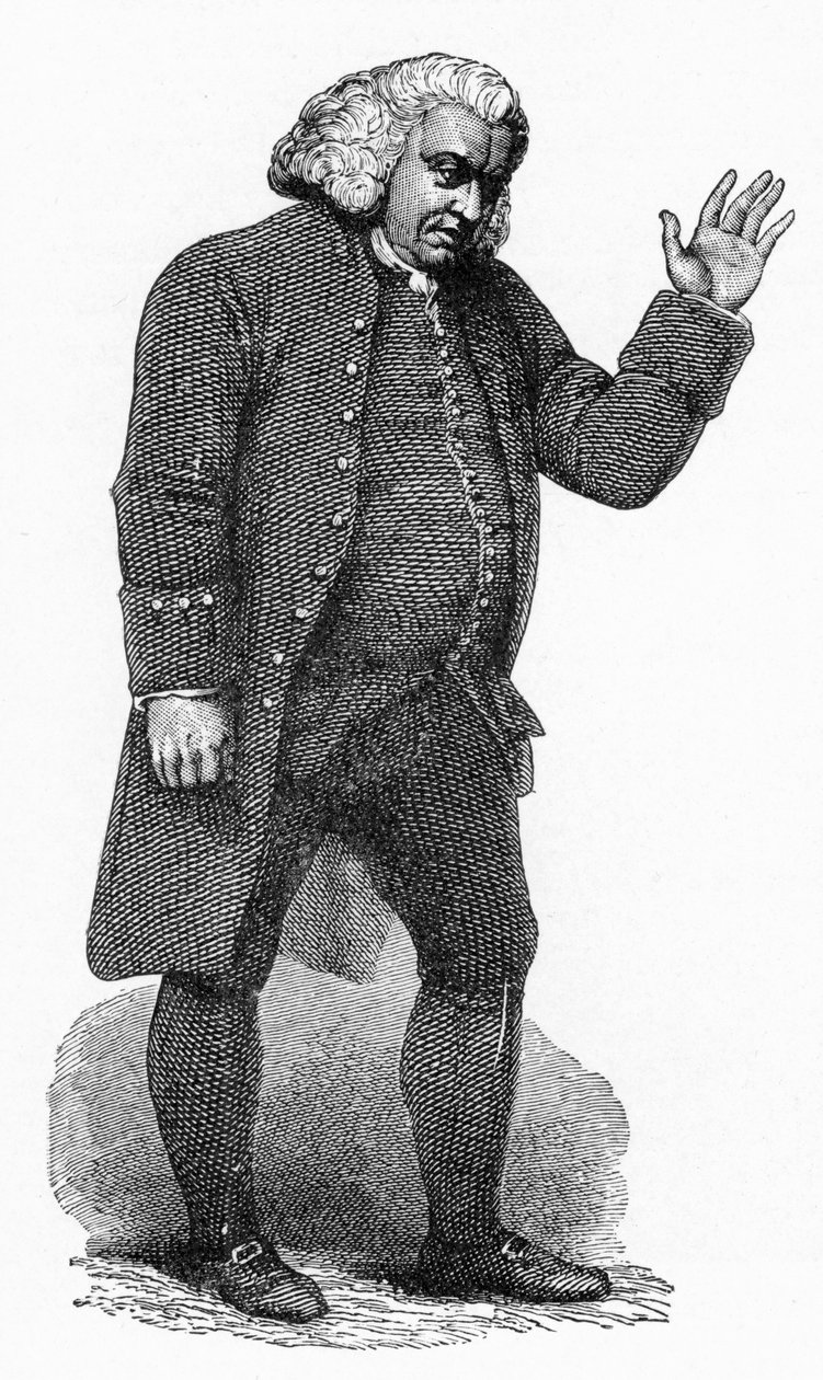Dr Johnson, İngiliz edebiyatçı, c1780 by Unbekannt