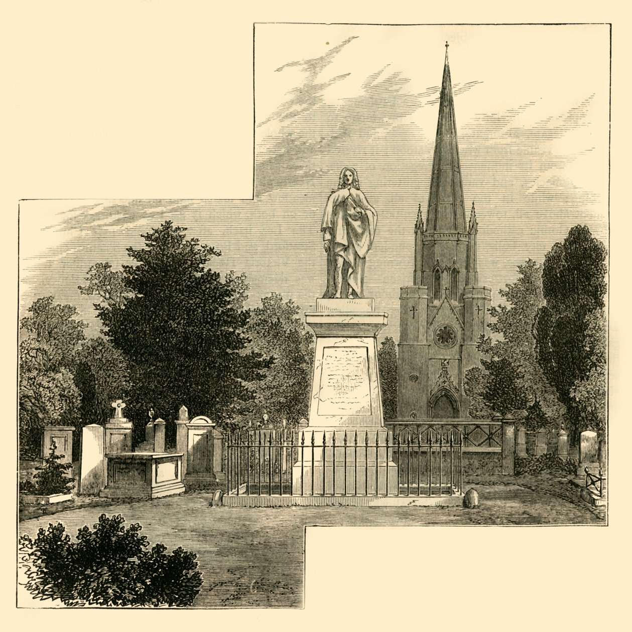 Dr. Watts Anıtı, Abney Park Mezarlığı, c1876. by Unbekannt