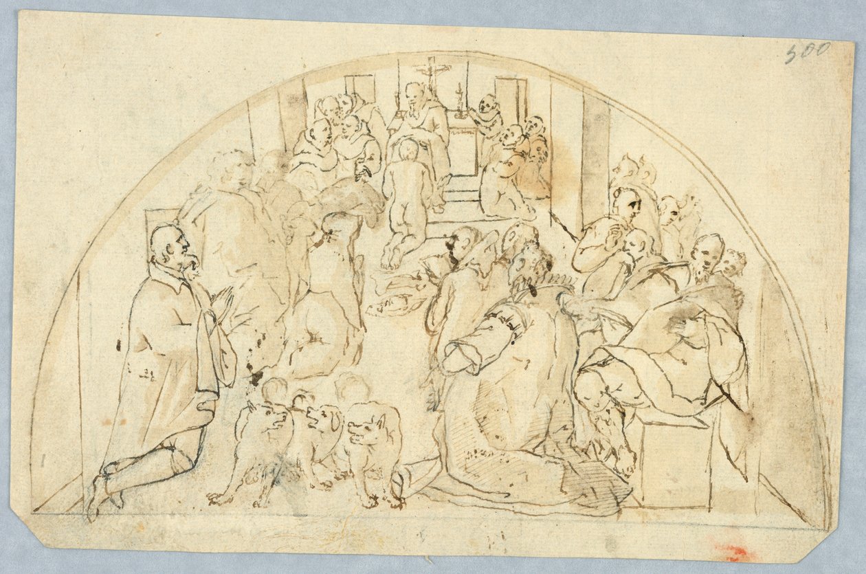 Çizim, Kapı Üstü Tasarım, 17.-19. yüzyıl by Unbekannt