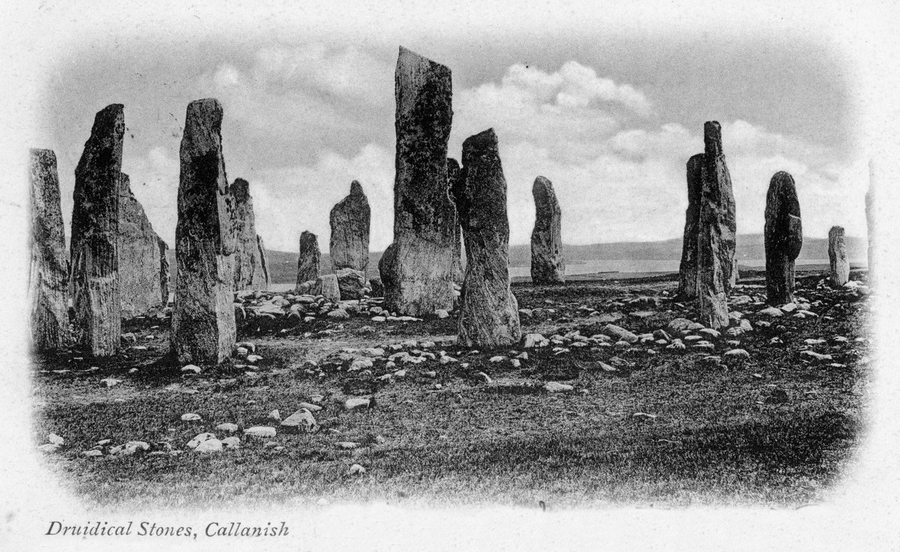 Druidical Stones, Callanish, Lewis Adası, Batı Adaları, İskoçya, 1902 by Unbekannt