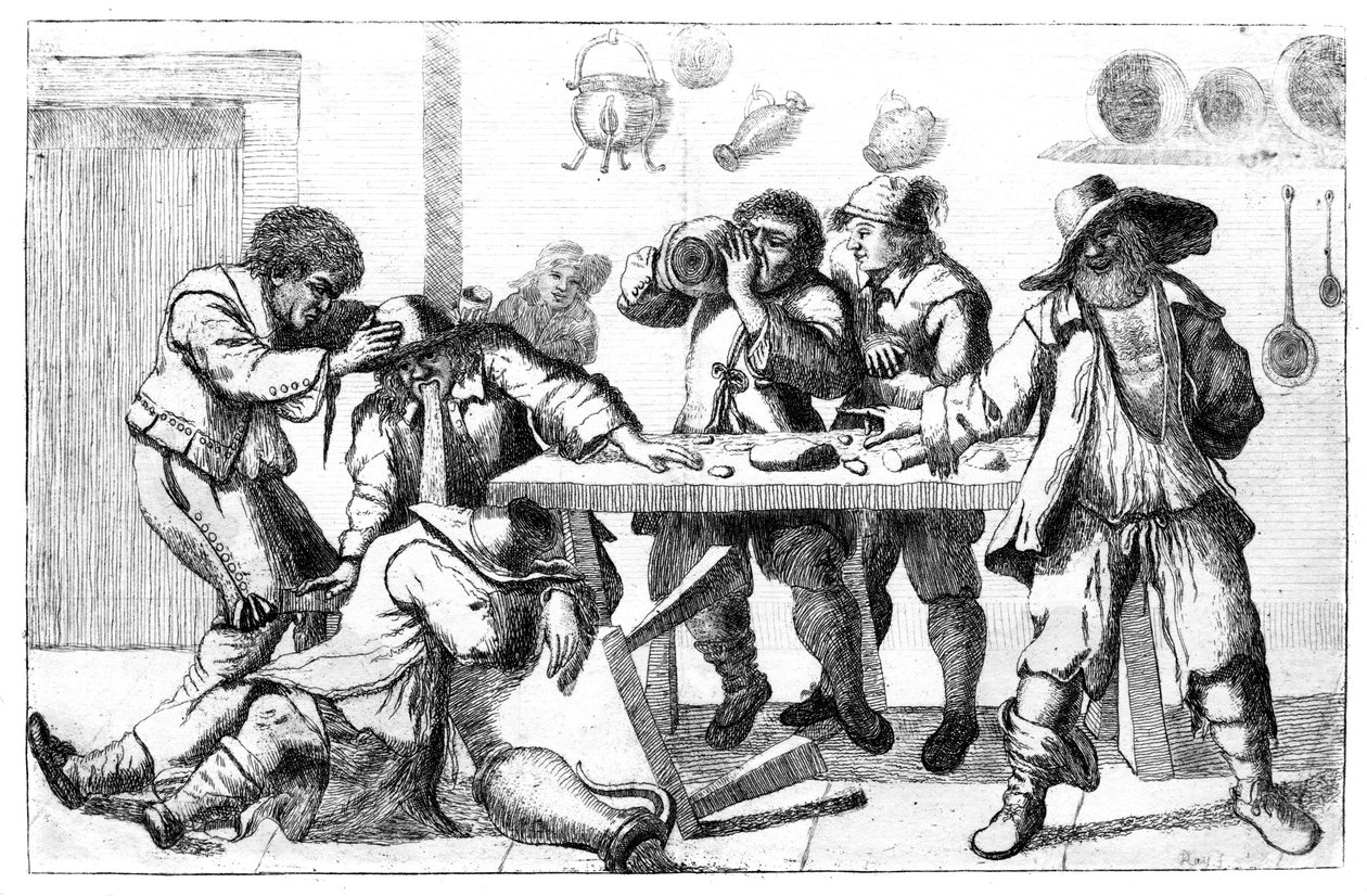 Sarhoş figürler, 17. yüzyıl by Unbekannt