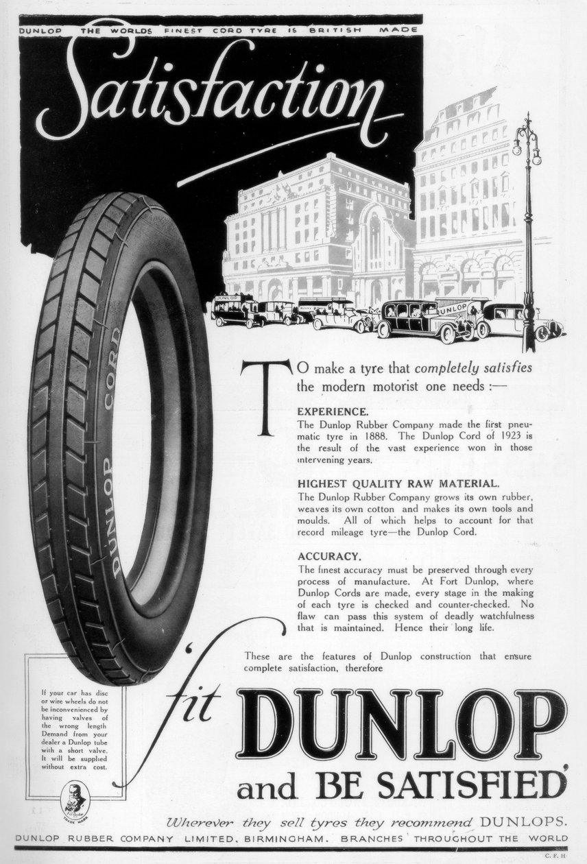 Dunlop reklamı, 1923 by Unbekannt