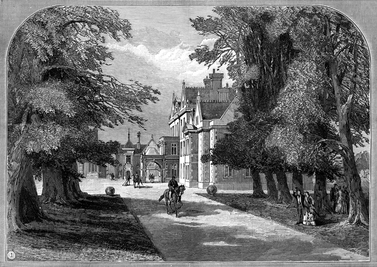 Doğu cephesi ve ana giriş, Sandringham, Norfolk, 1887 by Unbekannt