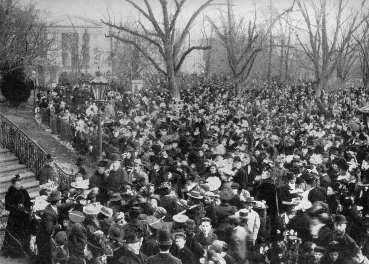 Paskalya yumurtası yuvarlanma, Beyaz Saray, Washington DC, ABD, 1908 by Unbekannt