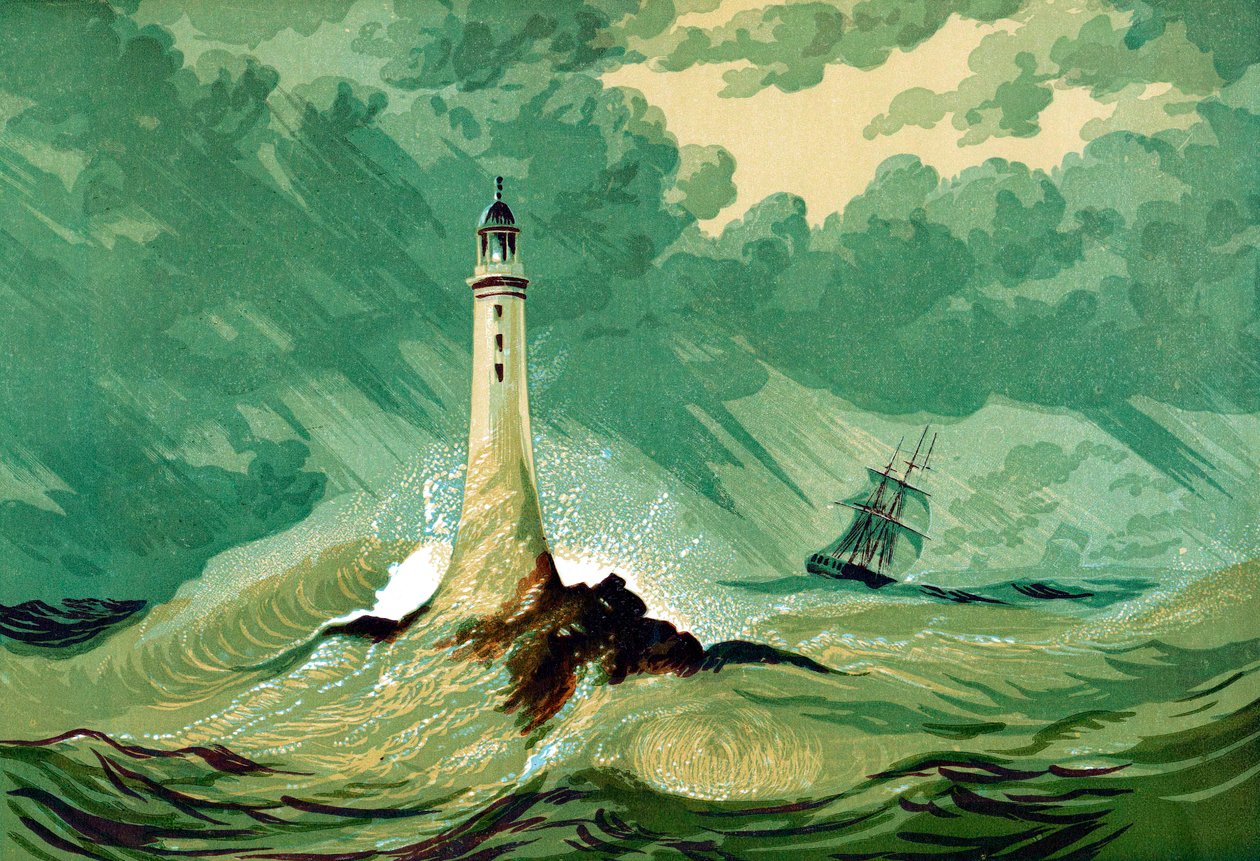Eddystone Deniz Feneri, c1850 by Unbekannt