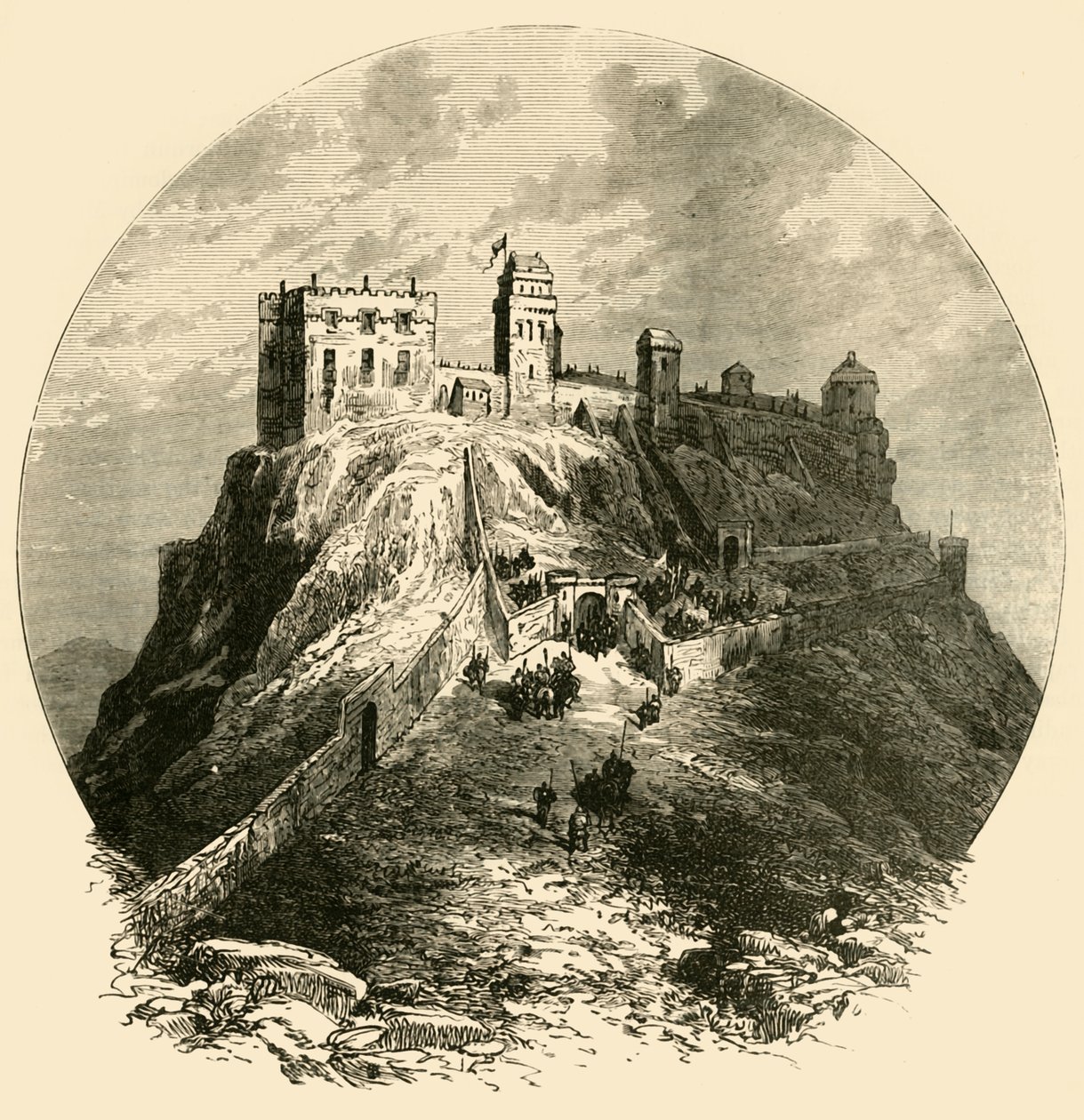 Edinburgh Kalesi, 1573, 1890 Kuşatmasından Önce Olduğu Gibi. by Unbekannt