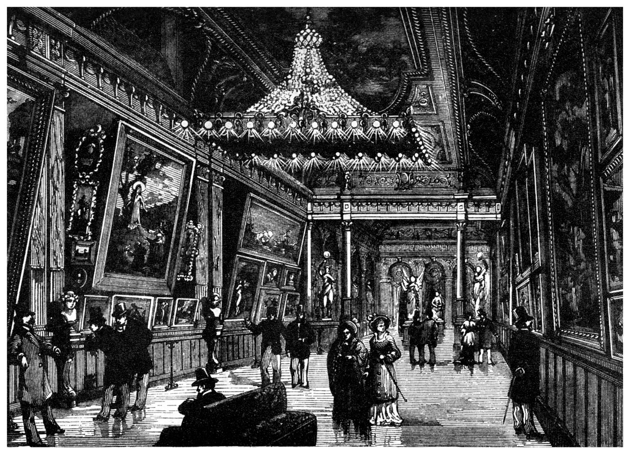 Edisons akkor lambalar bir New York sanat galerisini aydınlatıyor, 1882 1956 by Unbekannt