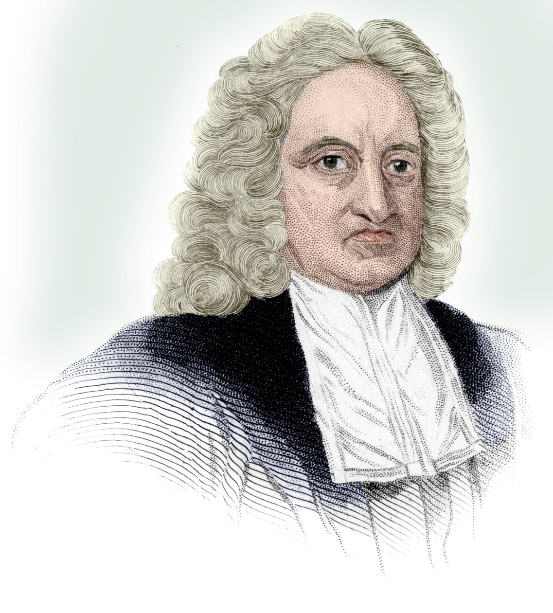 Edmond Halley, İngiliz astronom, matematikçi, meteorolog ve fizikçi, c1850 by Unbekannt