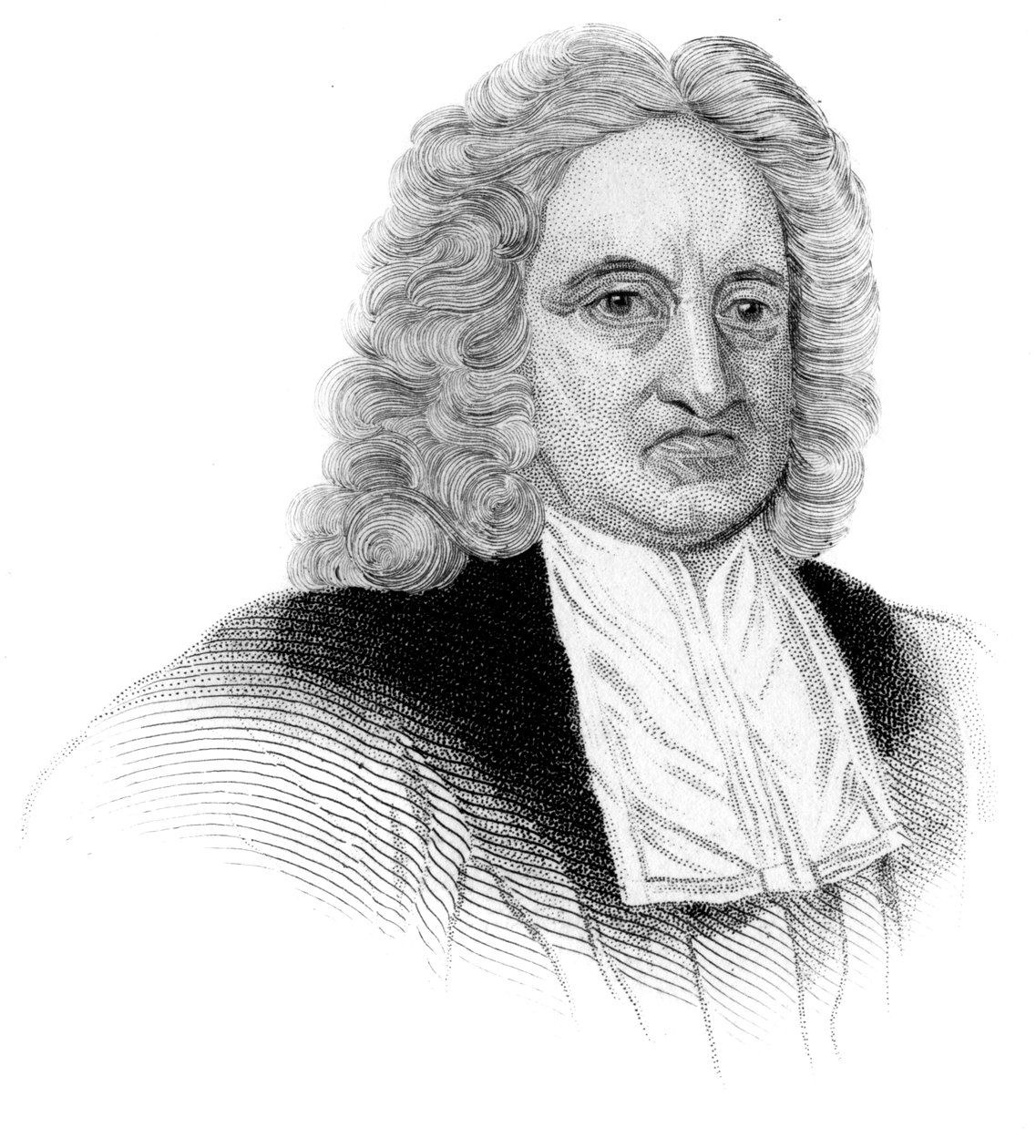 Edmond Halley, İngiliz astronom, matematikçi, meteorolog ve fizikçi, c1850 by Unbekannt