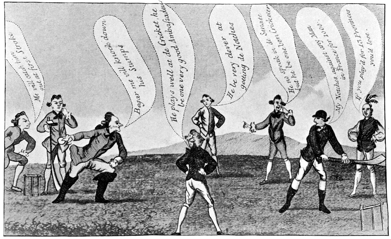 Edward Sackville 1591-1652, 4. Dorset Dükü, kriket oynuyor, 18. yüzyıl 1912 by Unbekannt