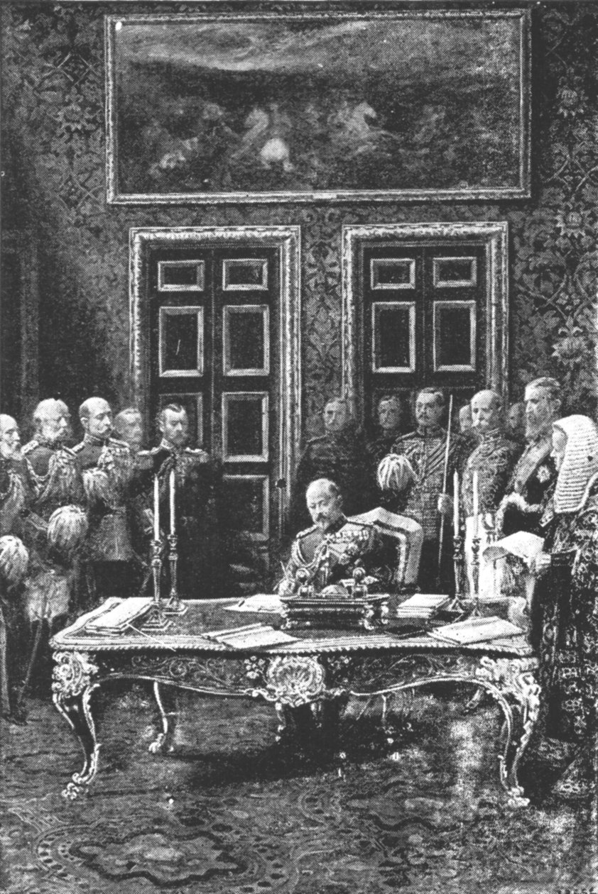 Edward VII İlk Devlet Yasasını Gerçekleştiriyor... 24 Ocak 1901. by Unbekannt