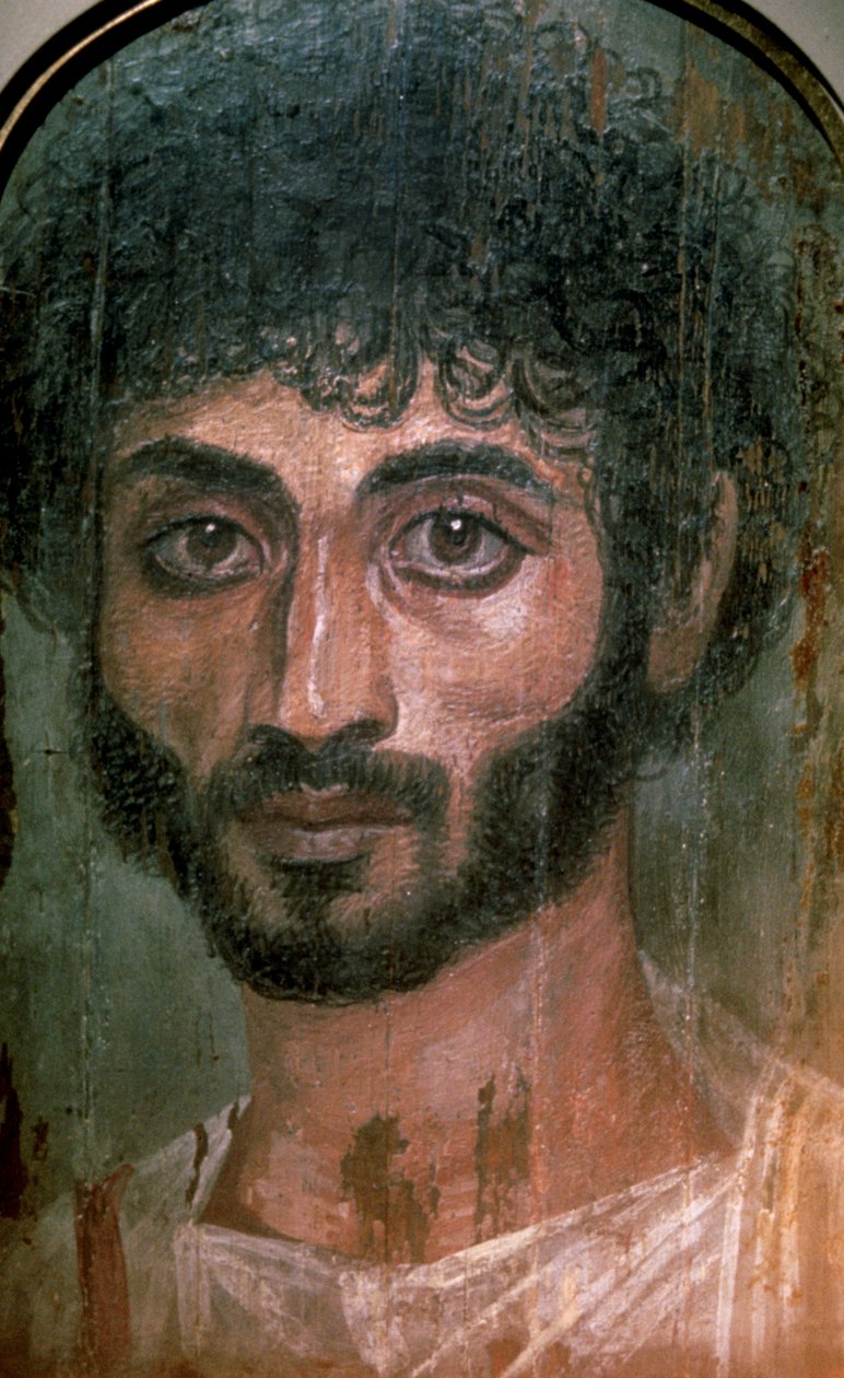 Bir adamın Mısır Fayum portresi, Roma Dönemi. MS 2. yüzyıl by Unbekannt