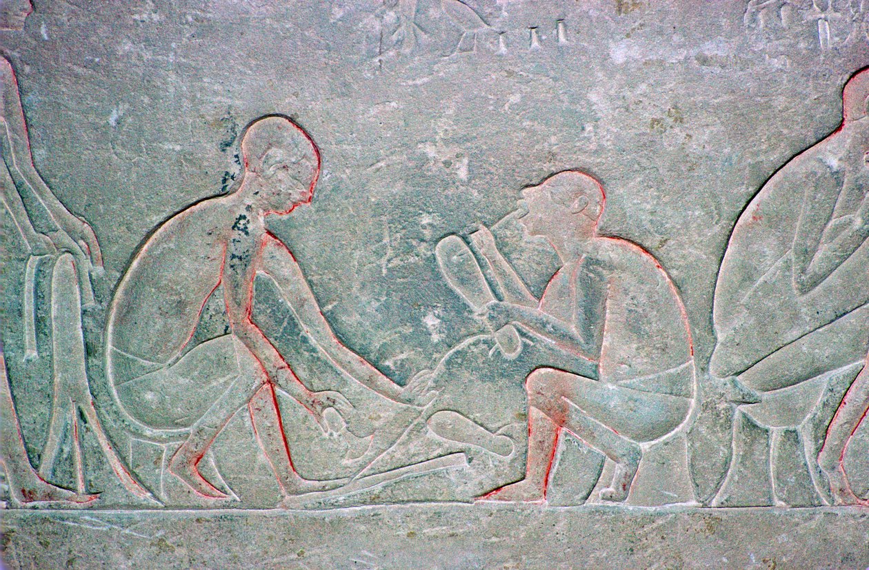 Ayakkabıcıları gösteren Mısır kabartması, MÖ 14. yüzyıl by Unbekannt