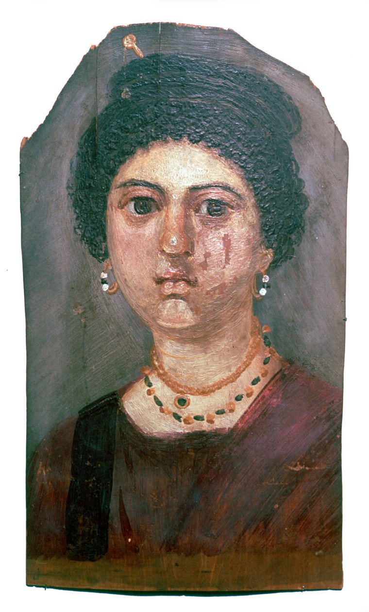 Bir bayanın Mısır balmumu portresi, 2. yüzyıl by Unbekannt