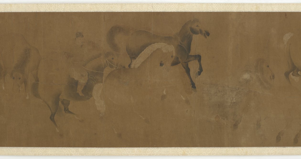 Sekiz At ve Damat, Ming veya Qing hanedanı, 17. yüzyıl. by Unbekannt