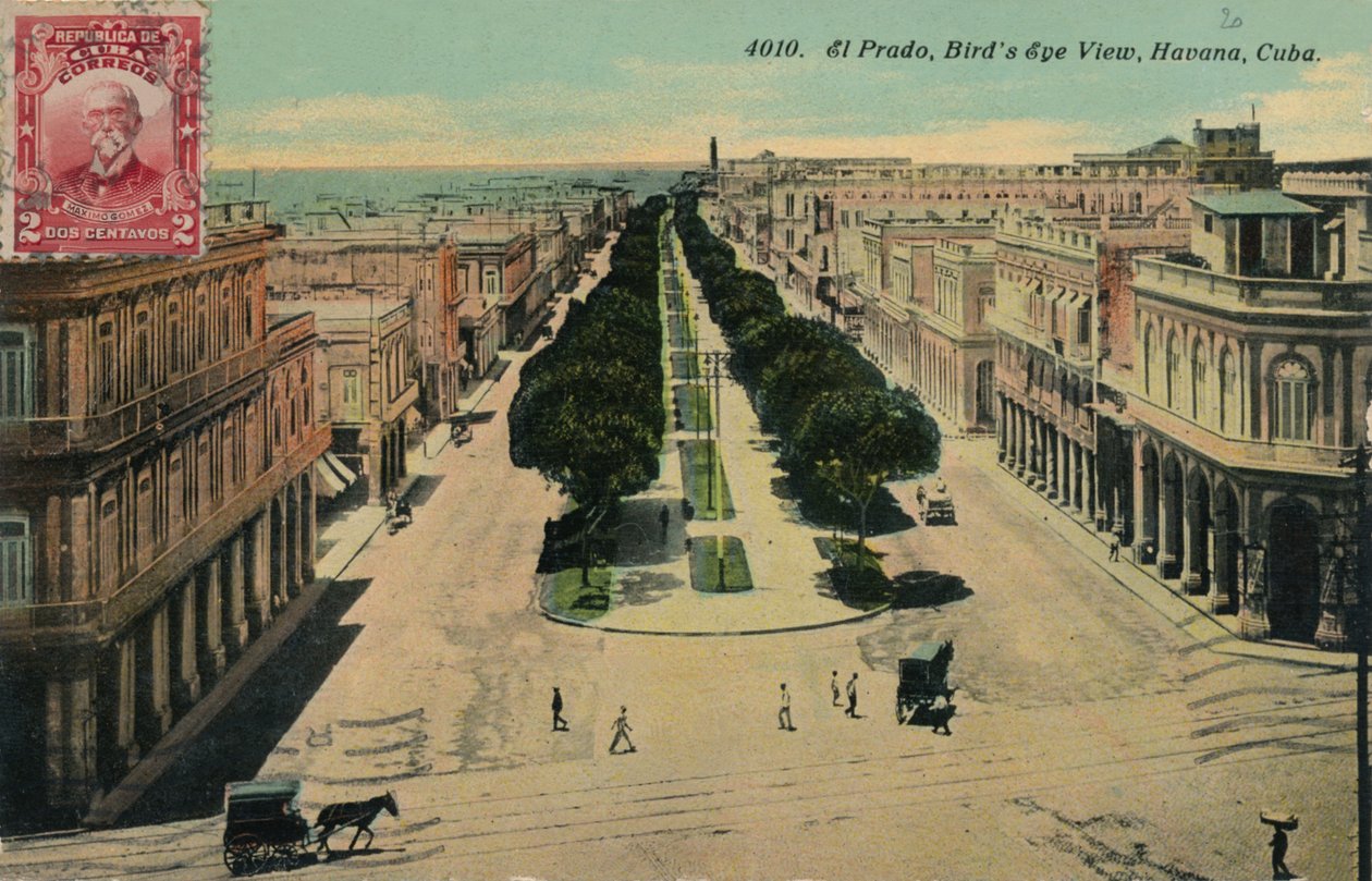 El Prado, Kuş Bakışı, Havana, Küba, 1911 by Unbekannt
