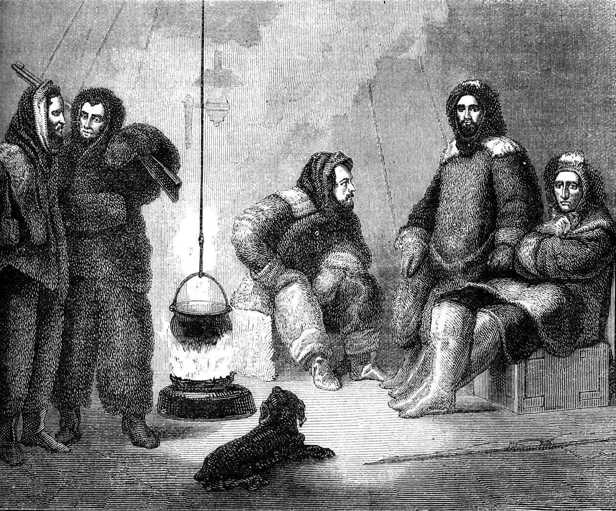 Elisha Kent Kane ve arkadaşları Grönland'da, c1855 c1880 by Unbekannt
