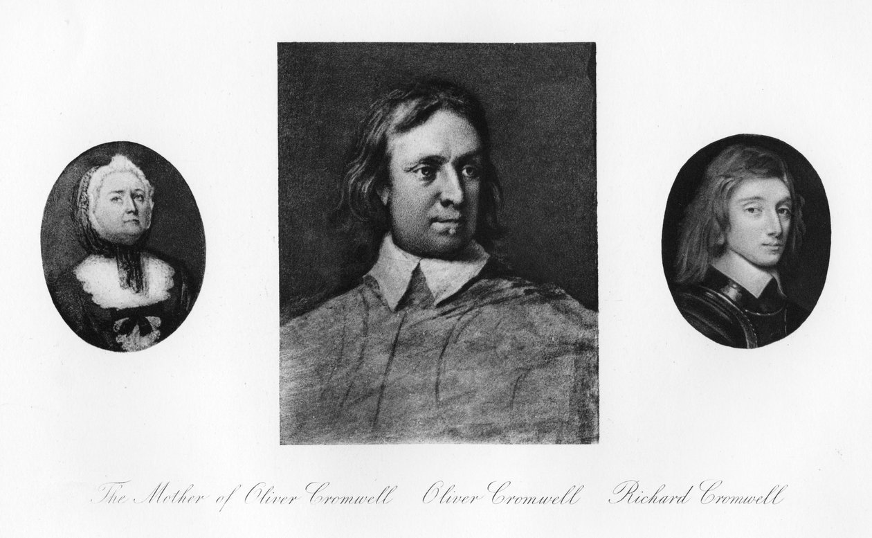 Elizabeth Cromwell, Oliver Cromwell ve Richard Cromwell, 1907 by Unbekannt