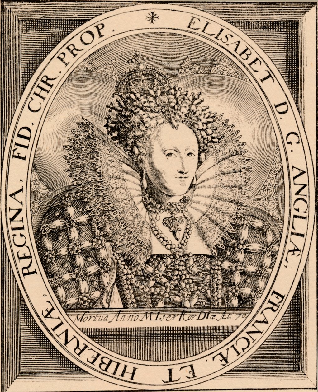 Elizabeth I 1533-1603, İngiltere ve İrlanda Kraliçesi, 1889 by Unbekannt