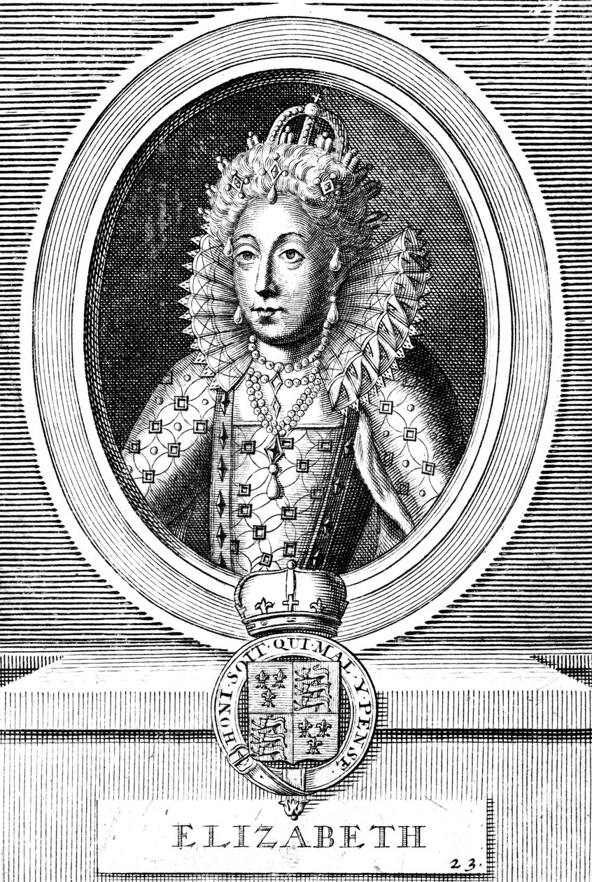 Elizabeth I, İngiltere ve İrlanda Kraliçesi by Unbekannt