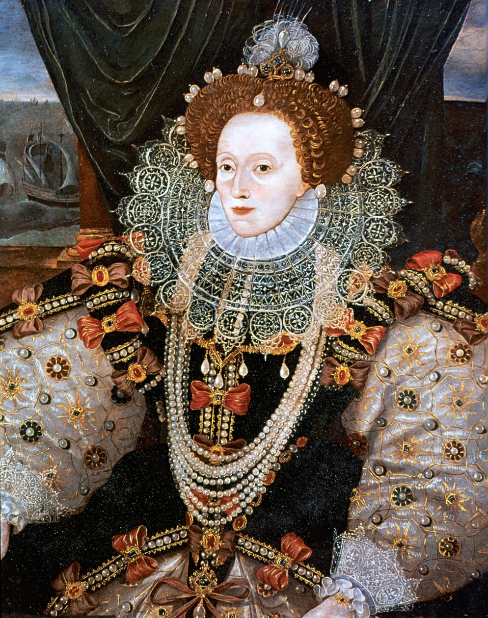 Elizabeth I, İngiltere ve İrlanda Kraliçesi, c1588 by Unbekannt