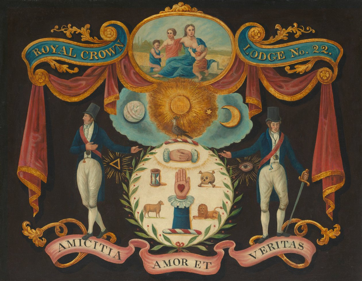 Royal Crown Lodge No. 22, 181015 için Amblemler. by Unbekannt