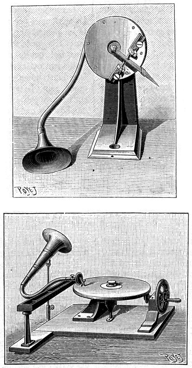 Emile Berliners Gramofon, c1888 by Unbekannt