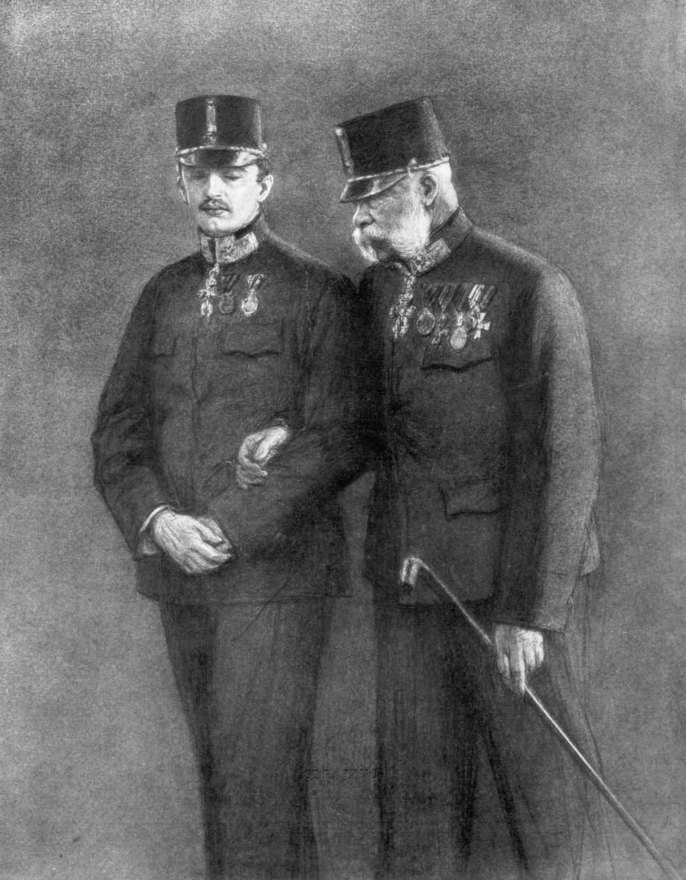 Avusturya İmparatoru I. Franz Josef ve Arşidük Charles Habsburg, 1926 by Unbekannt