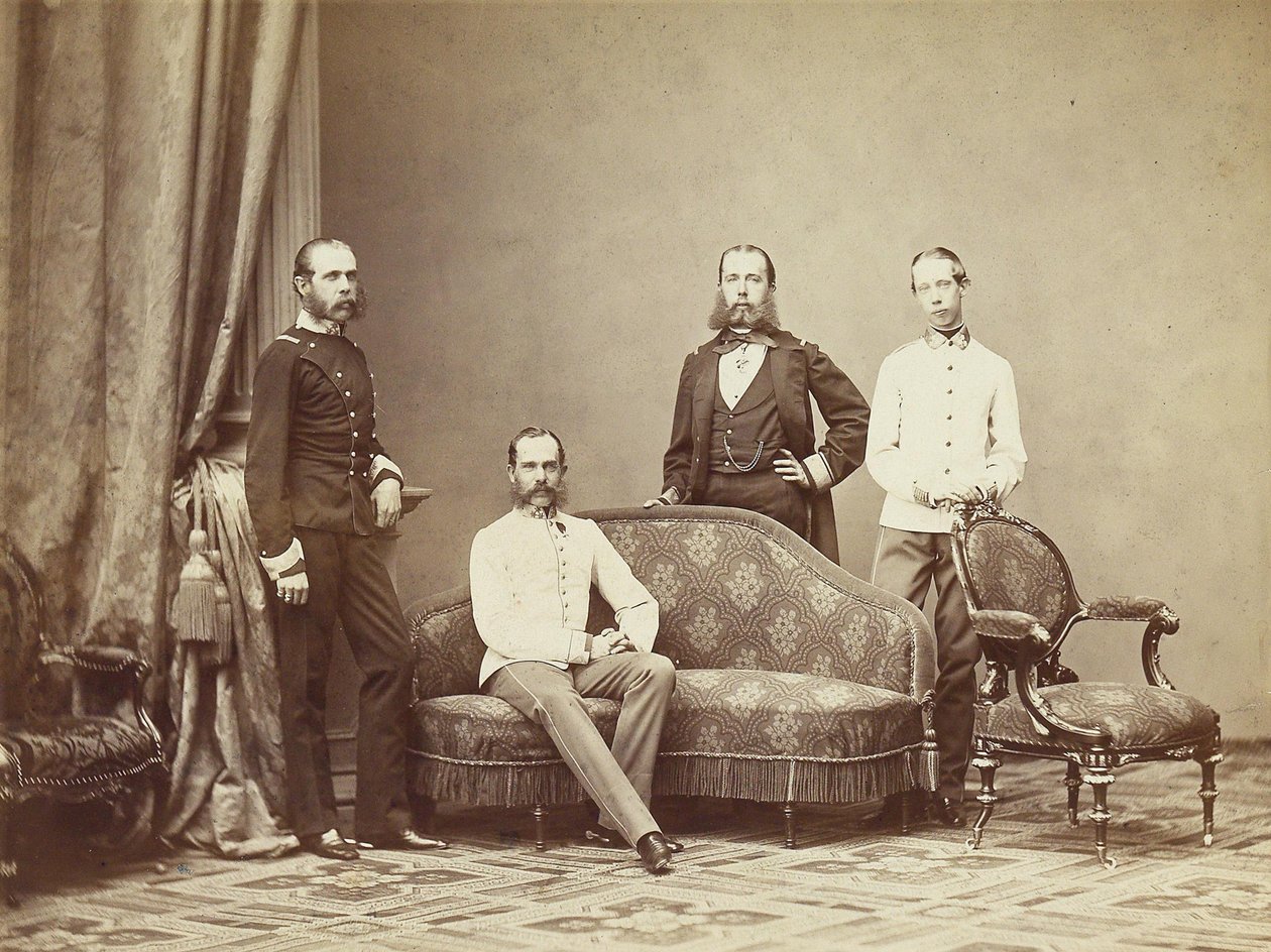 Avusturya İmparatoru I. Franz Joseph kardeşleriyle birlikte, 1864. by Unbekannt