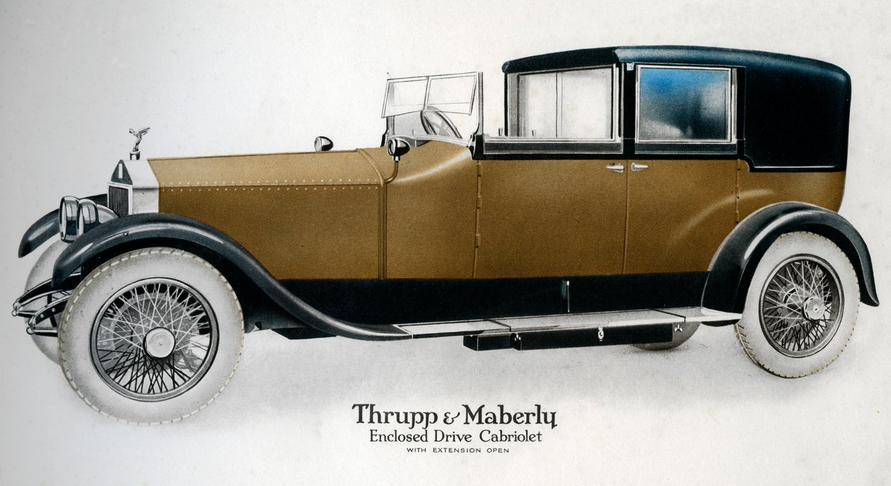 Kapalı sürücü Rolls-Royce cabriolet, uzatma açık, c1910-1929 by Unbekannt