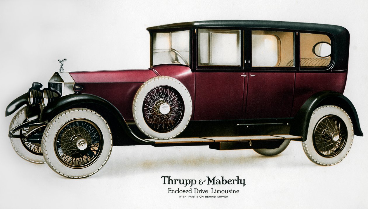 Sürücünün arkasında bölmeli kapalı sürücü Rolls-Royce limuzin, c1910-1929 by Unbekannt