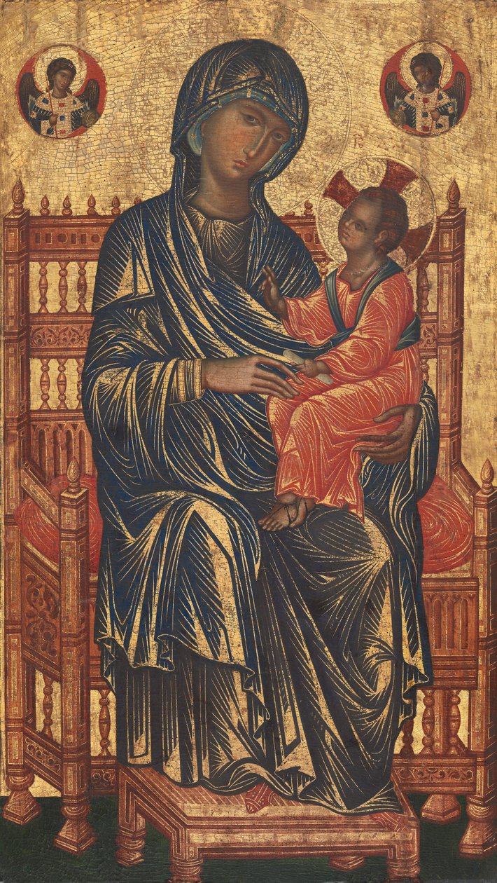 Enthroned Madonna ve Çocuk, c. 12501275. by Unbekannt