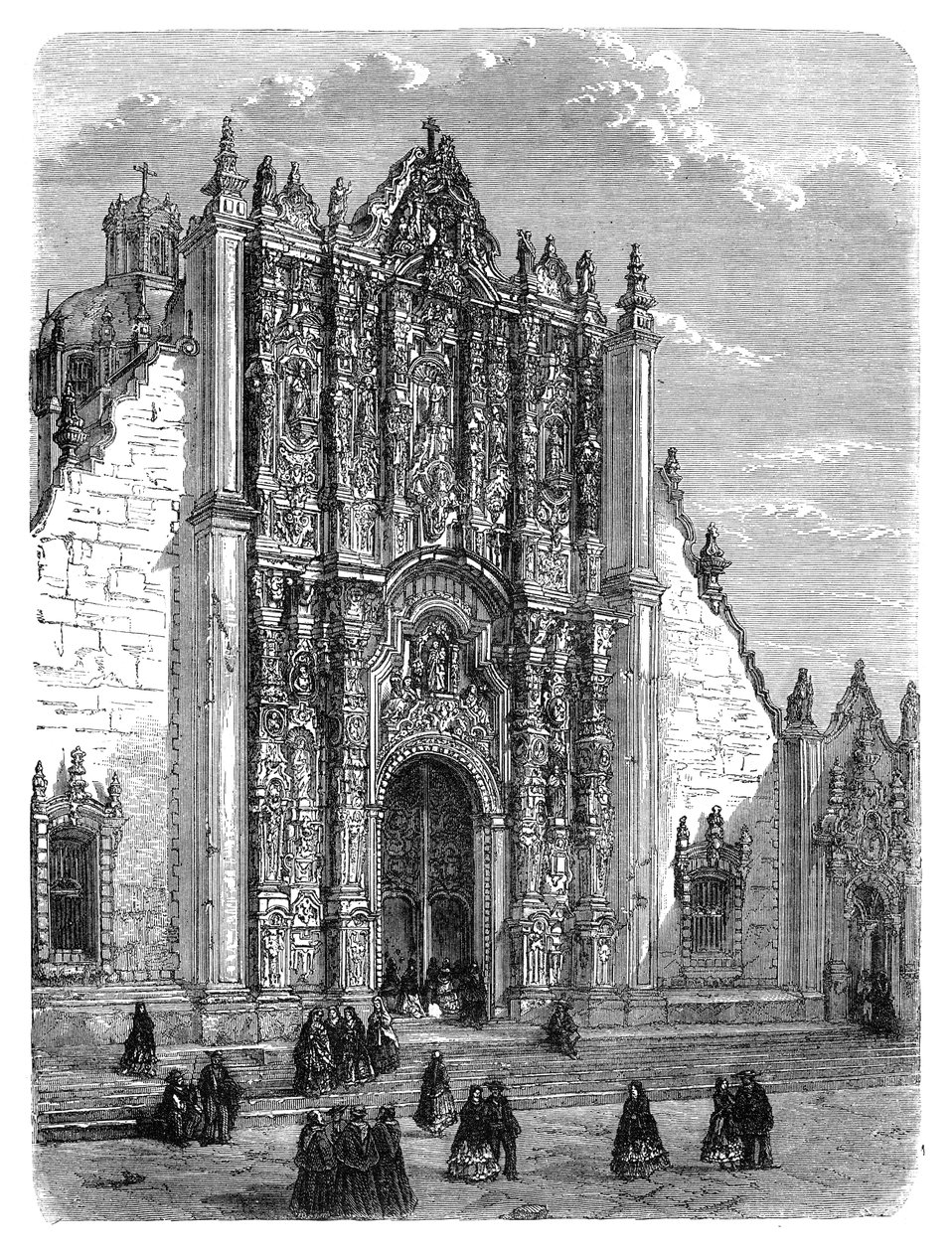 19. yüzyılın sonlarında Mexico City Katedrali