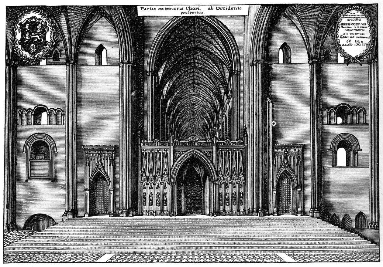 Eski St Paul Katedrali korosunun girişi, Londra Şehri, 1892 by Unbekannt