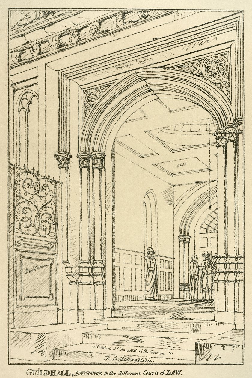Farklı mahkemelere giriş, Guildhall, Londra, Haziran 1815 1886 by Unbekannt