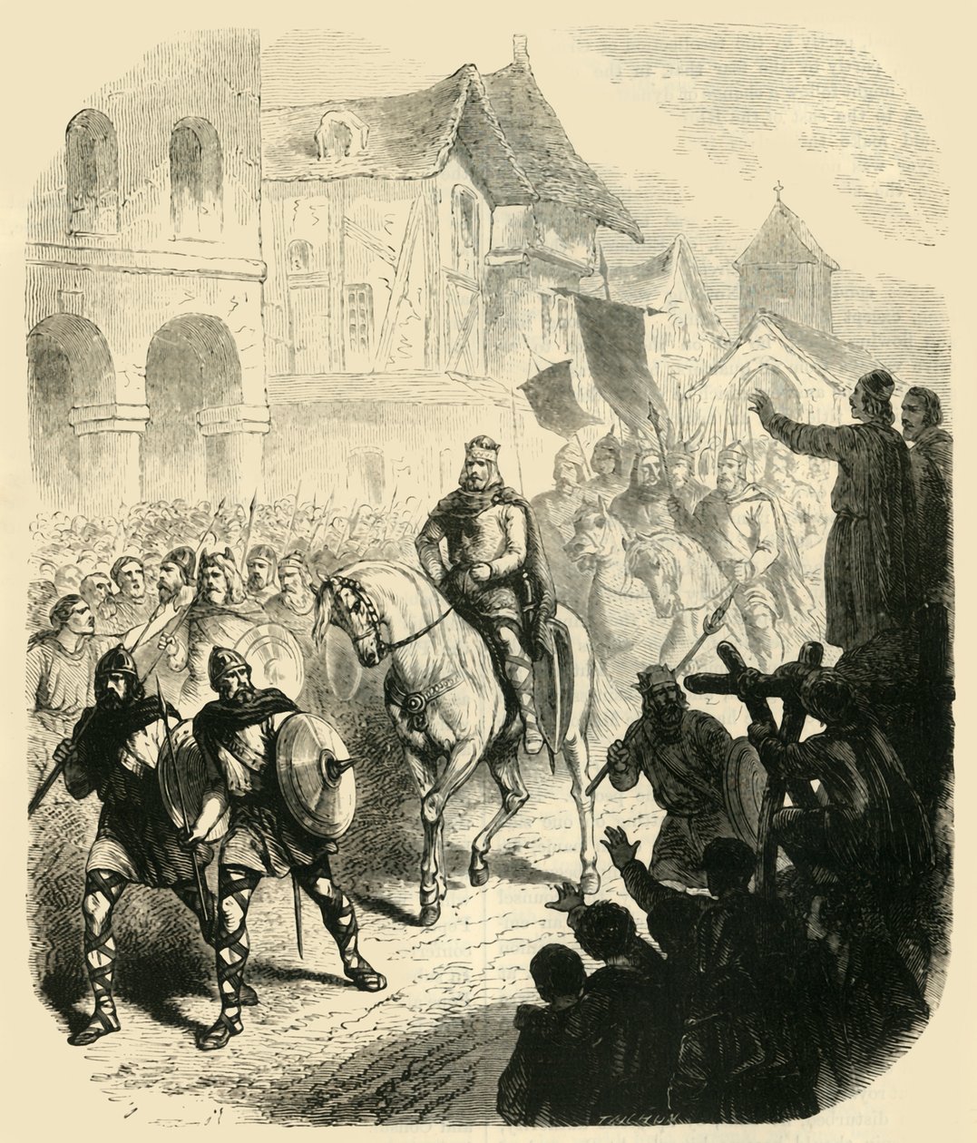 Charles Martel'in Paris'e Girişi, Sarazenleri Yenildikten Sonra, MS 732, 1890. by Unbekannt