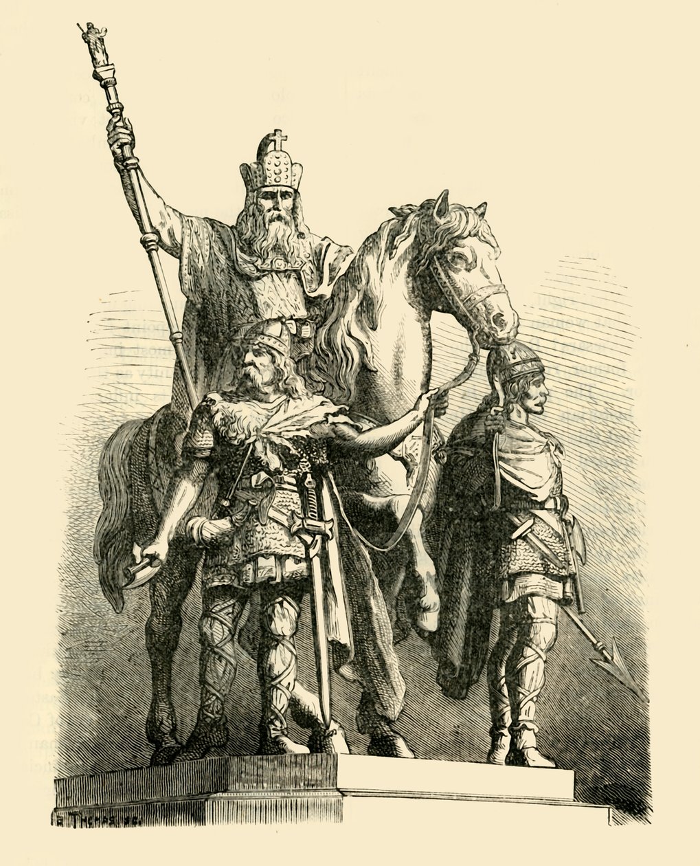 Charlemagne Binicilik Heykeli, Paris, 1890. by Unbekannt