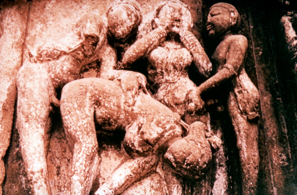 Erotik Heykel, Hindu Tapınağı, Khajuraho, Hindistan, 950 - 1050 by Unbekannt