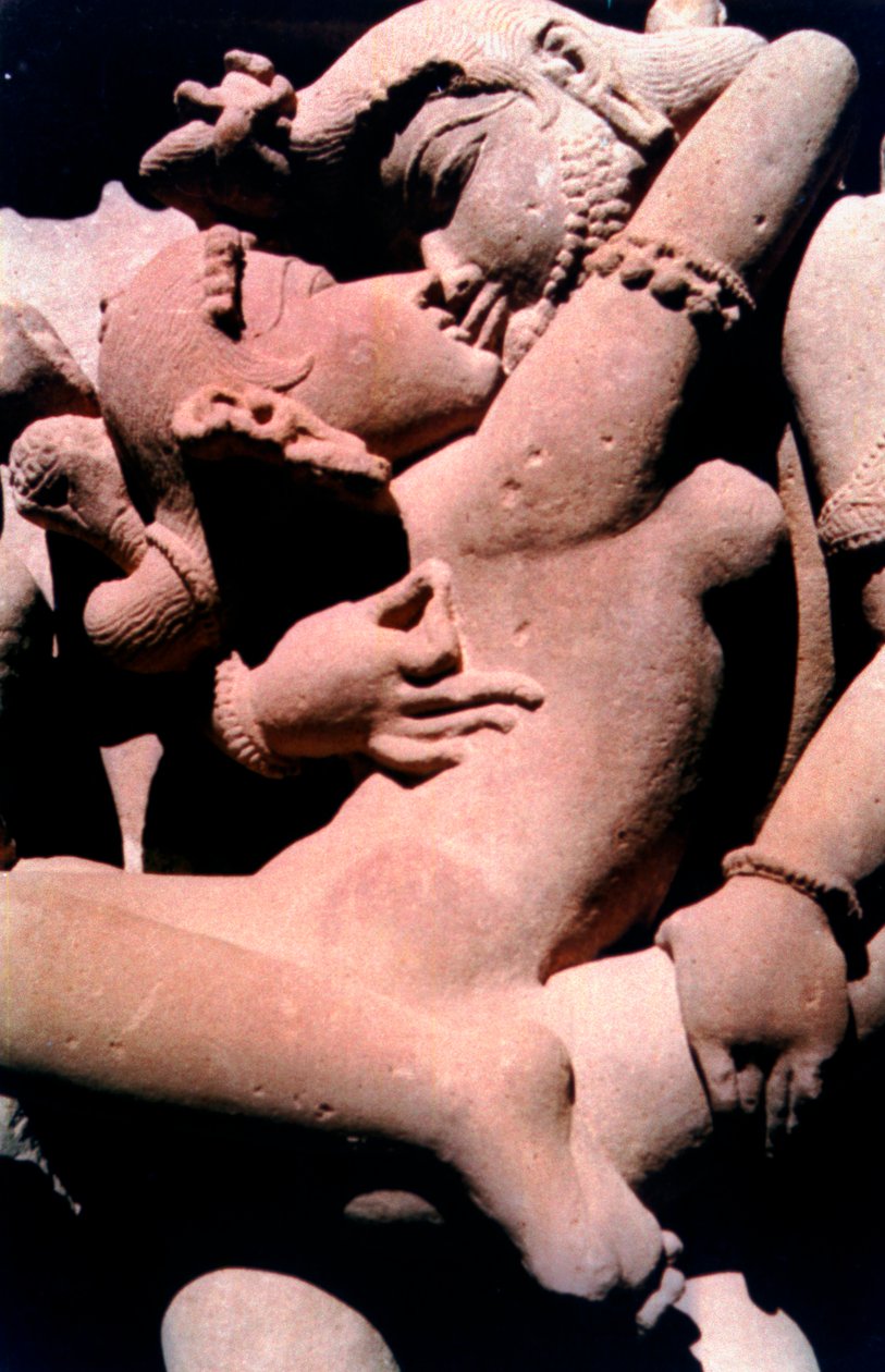 Erotik Heykel, Hindu Tapınağı, Khajuraho, Hindistan, 950 - 1050 by Unbekannt