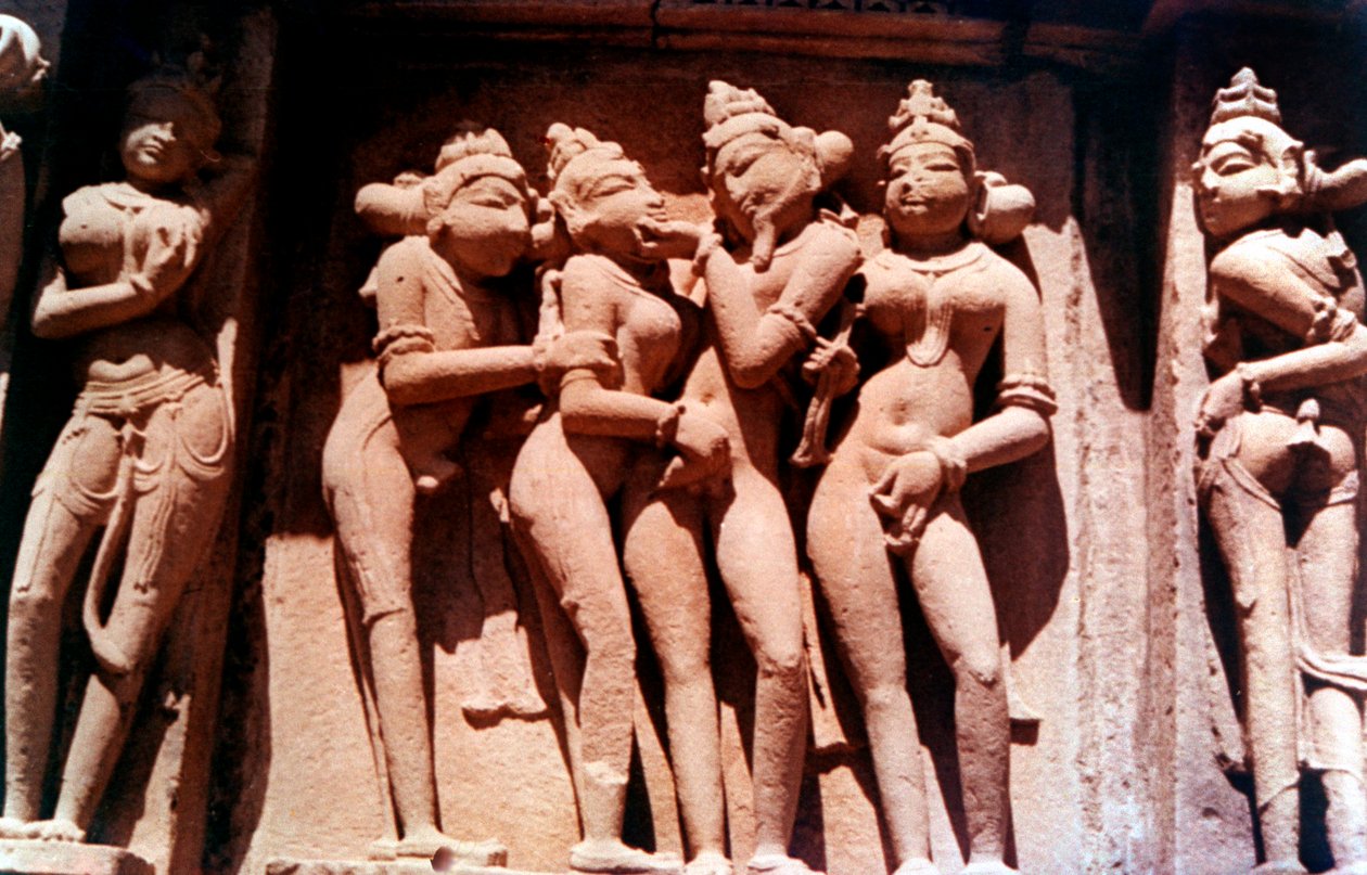 Erotik Heykel, Hindu Tapınağı, Khajuraho, Hindistan, 950 - 1050 by Unbekannt