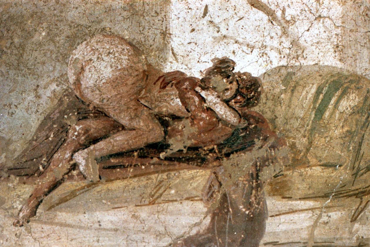 Erotik duvar resmi, Pompeii, İtalya by Unbekannt
