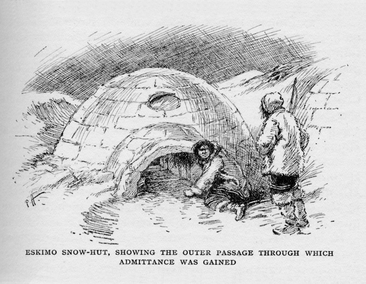 Kabul Edilen Dış Geçidin Gösterildiği Eskimo Kar Kulübesi, c1927, 1928 by Unbekannt