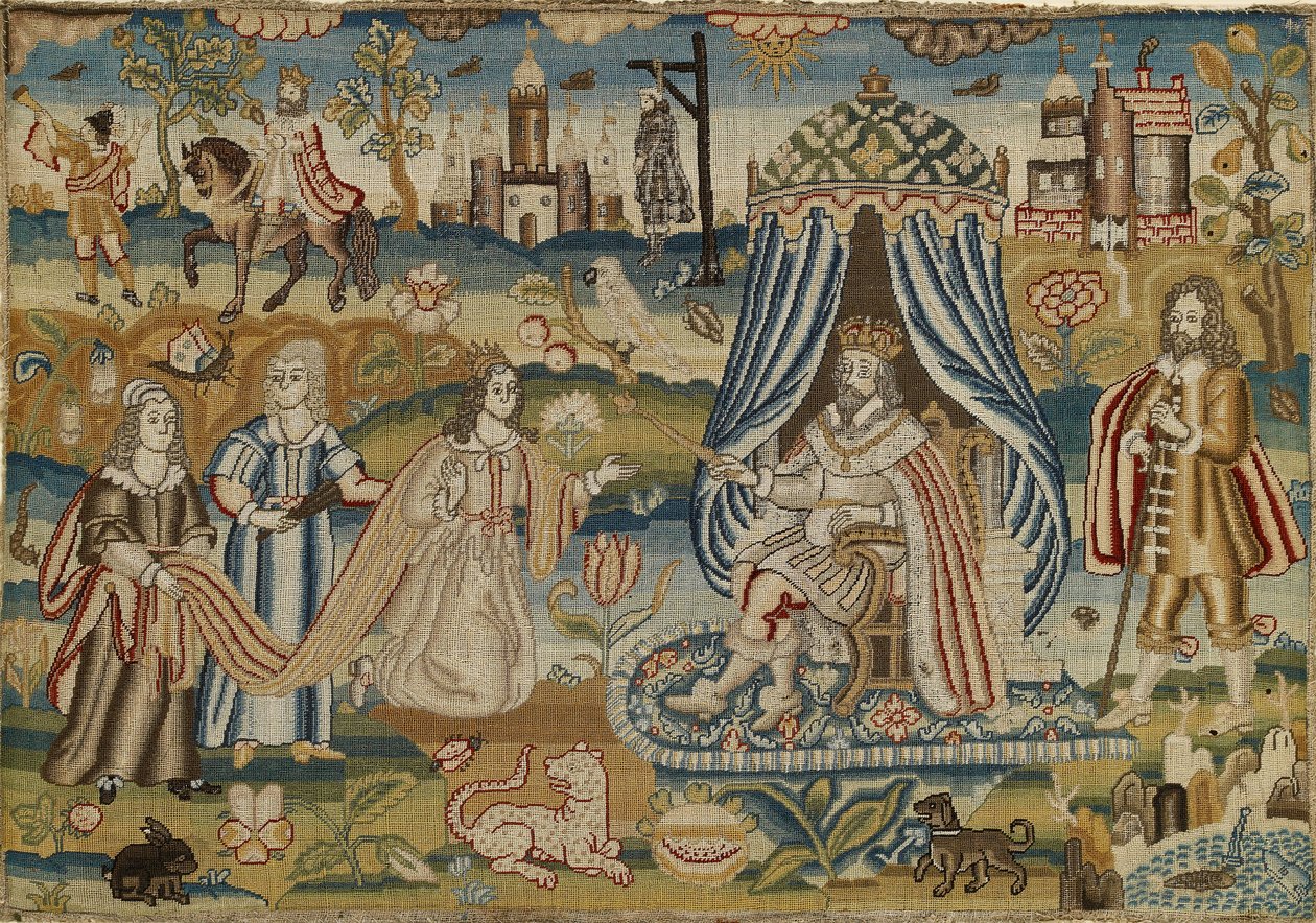 Ester ve Ahasuerus, 17. yüzyılın ortalarından sonlarına by Unbekannt
